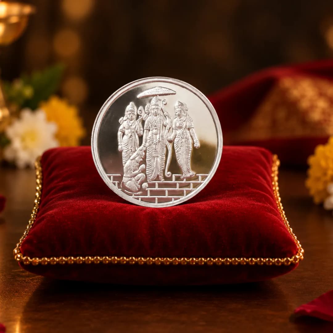 Sacred Jai Shri Ram Mandir Silver Coin