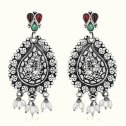 Moonlight Glow Oxidised Earrings