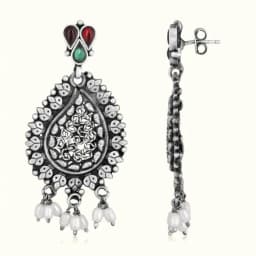 Moonlight Glow Oxidised Earrings