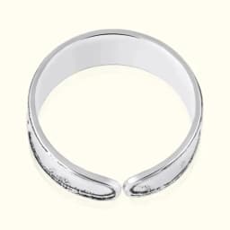 Timeless Flower Silver Toe Ring