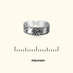 Timeless Flower Silver Toe Ring