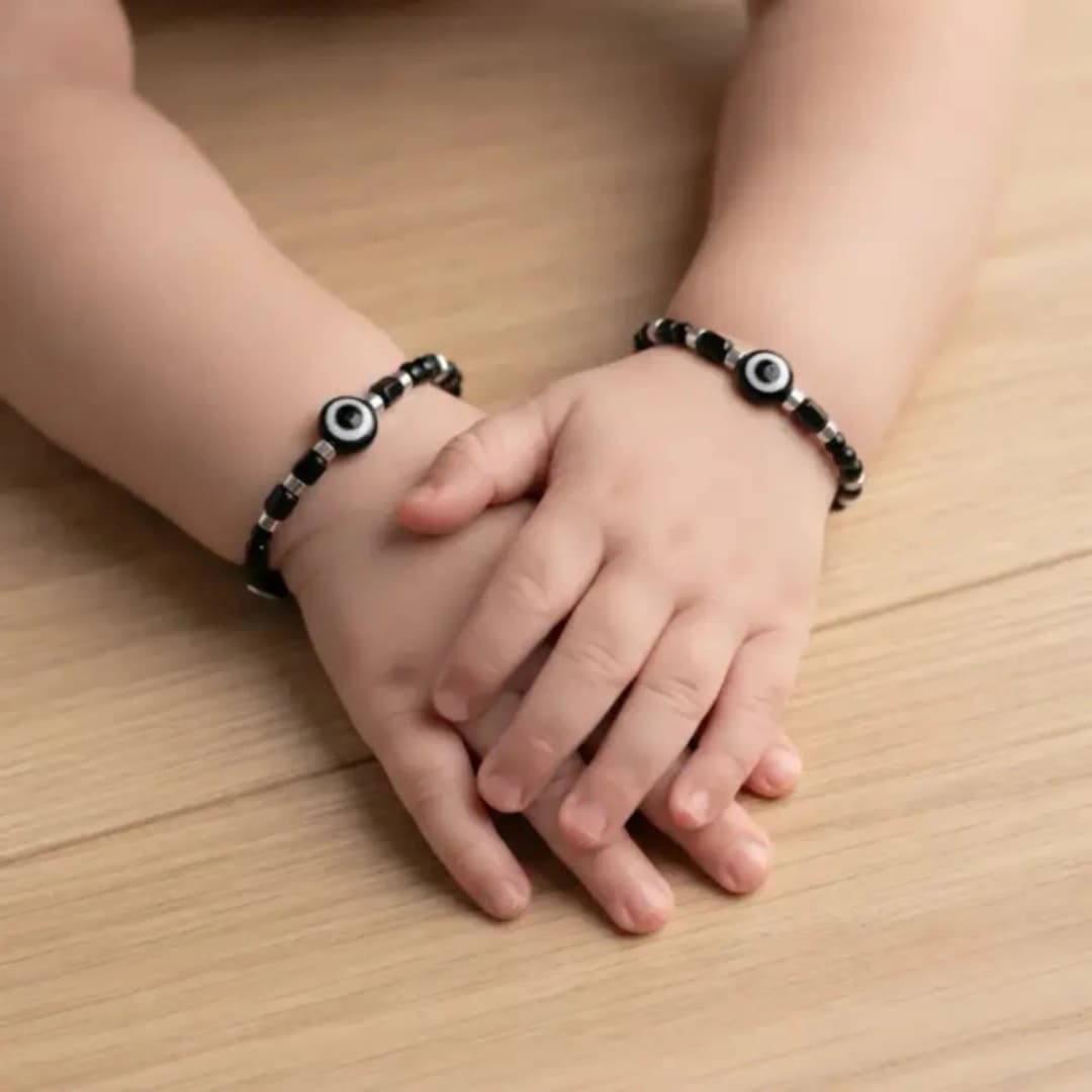 Traditional Black Bead Baby Nazariya