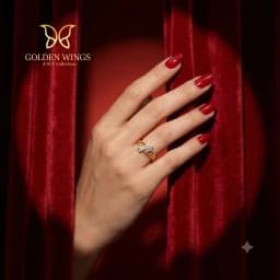 9CT Gold AD Diamond Flower Ring