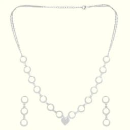 Heartline Silver Necklace Set