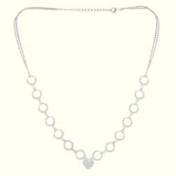 Heartline Silver Necklace Set