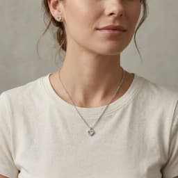 Cupids Silver Necklace Set