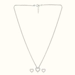Cupids Silver Necklace Set