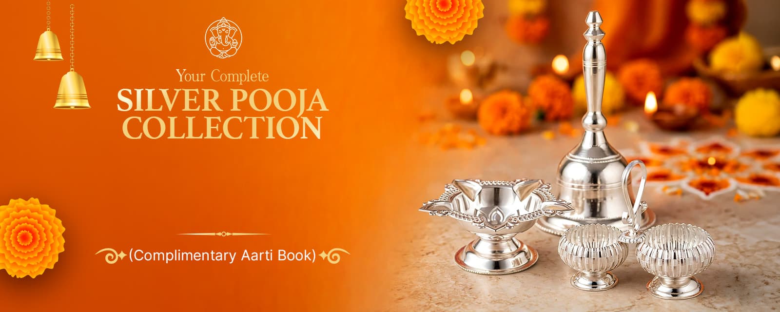 Pooja Essentials for Bappa campaign banner