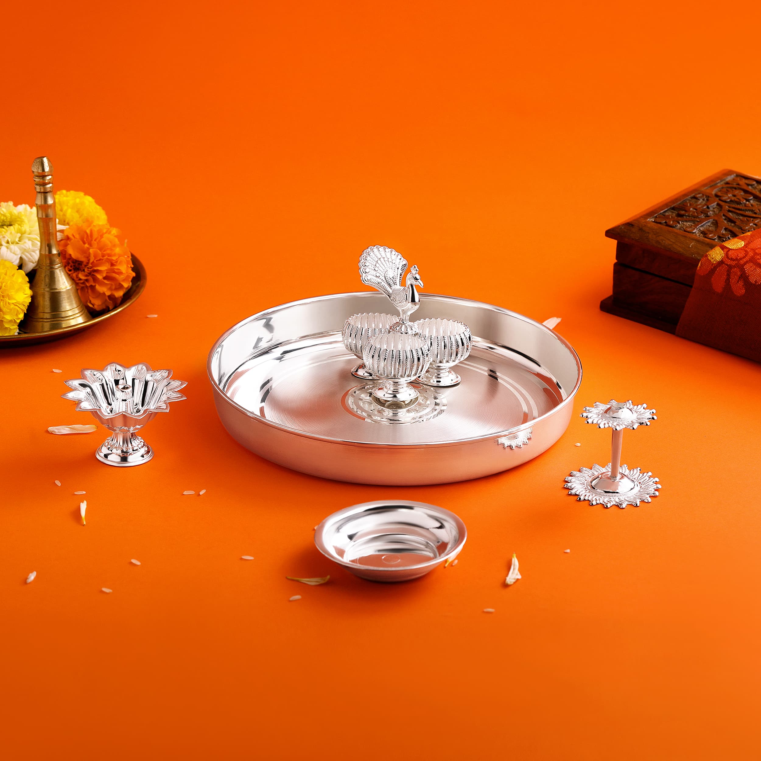 Silver Pooja Starter Essentials