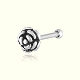 Rose Silver Nose Pin