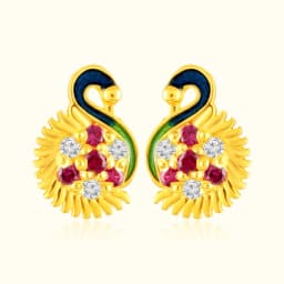 22Kt Multicolor Peacock Gold AD Tops