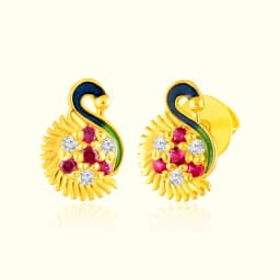 22Kt Multicolor Peacock Gold AD Tops