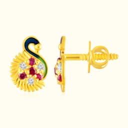 22Kt Multicolor Peacock Gold AD Tops