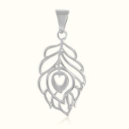 Krishna Feather Silver Locket