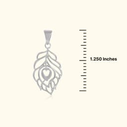 Krishna Feather Silver Locket
