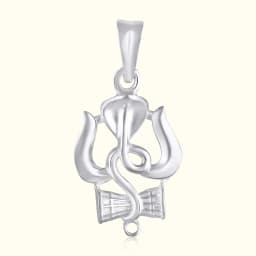 Nag Trishul Damru Silver Locket