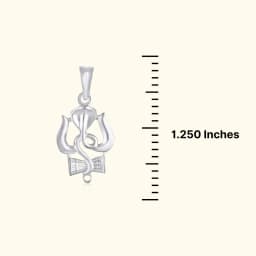 Nag Trishul Damru Silver Locket