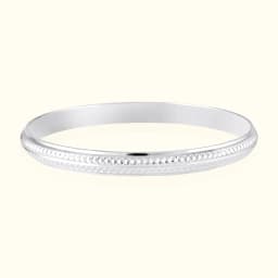 Sterling Silver Grooved Kada