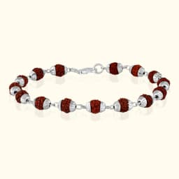 Rudraksh Silver Bracelet