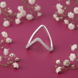 Chevron Spark 92.5 Sterling Silver Ring