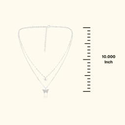 Silver Butterfly Layered Chain