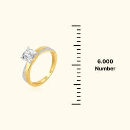 Stellar 9CT Gold Round AD Solitaire Diamond Ring
