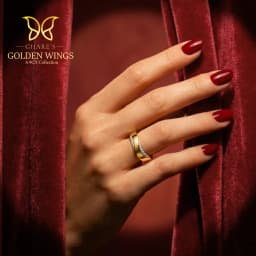 Luna 9CT Gold Couple Band