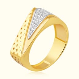 Vertex Mens 9CT Gold Wave Band