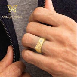 Origin Mens 9ct Gold Texture Ring