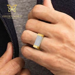Lucent Mens 9CT Gold Stone Ring