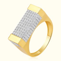 Lucent Mens 9CT Gold Stone Ring