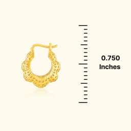 9CT Gold Filigree Hoop Earrings