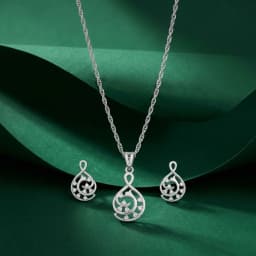 Serene Silver Necklace Set