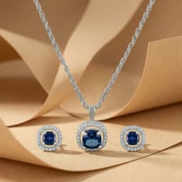 Blue Royale Silver Necklace Set