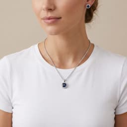 Blue Royale Silver Necklace Set
