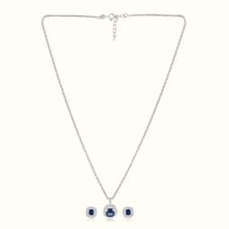 Blue Royale Silver Necklace Set