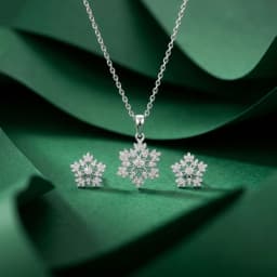 Icelia 92.5 Silver Necklace Set