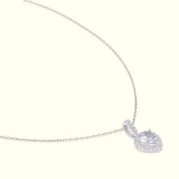 Silver Heart Stone Fancy Chain