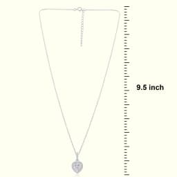Silver Heart Stone Fancy Chain