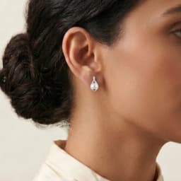 Silver Embrace Pearl Studs