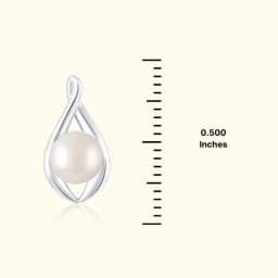 Silver Embrace Pearl Studs
