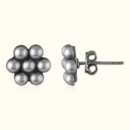 Silver Oxidised Flower Tops