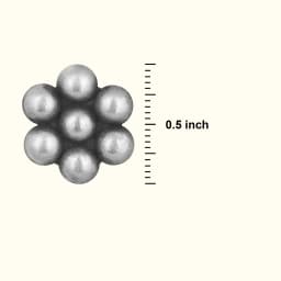 Silver Oxidised Flower Tops