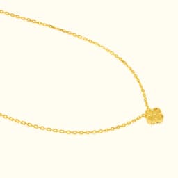 18CT Four-Leaf Clover Gold Chain