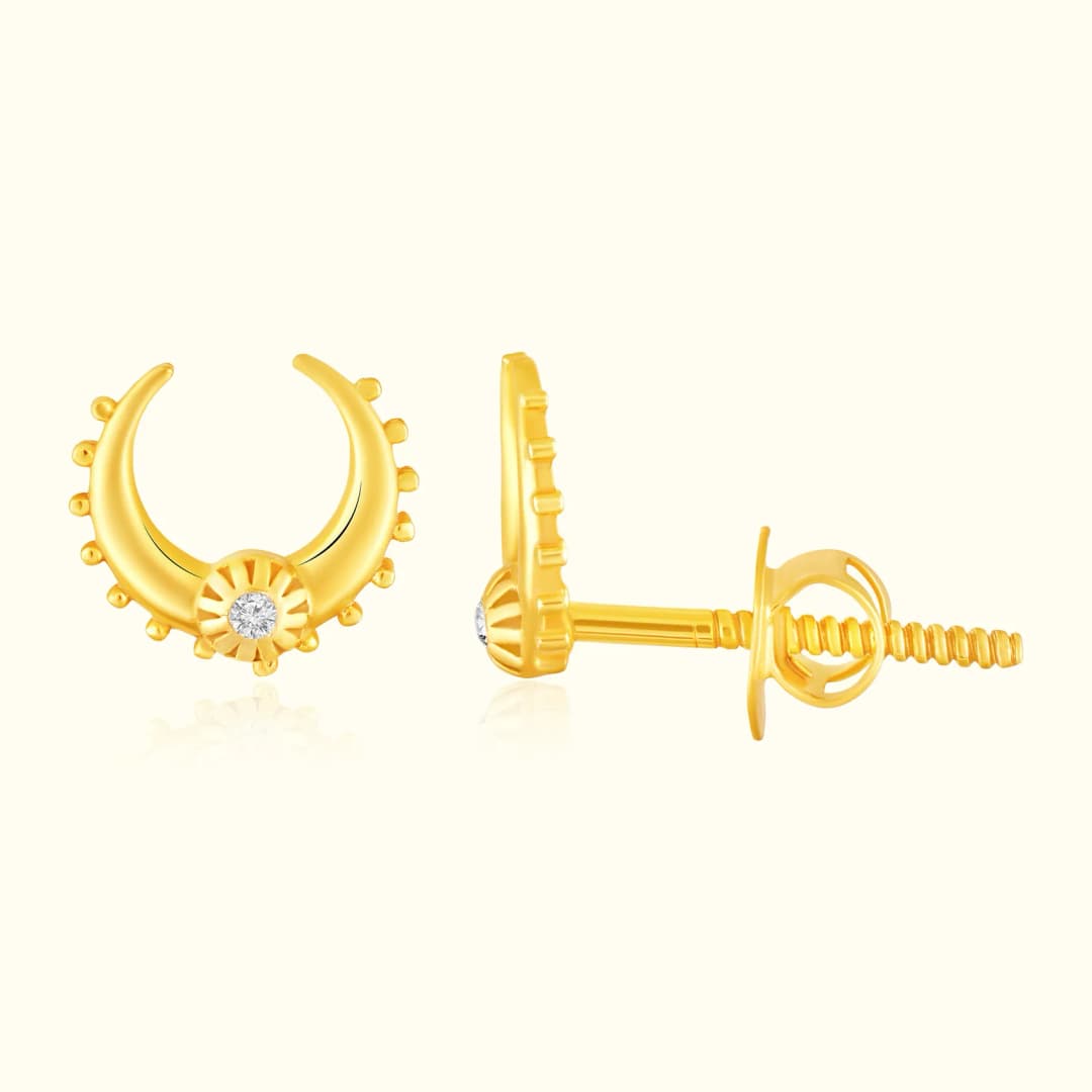 9CT Gold Crescent Moon Tops