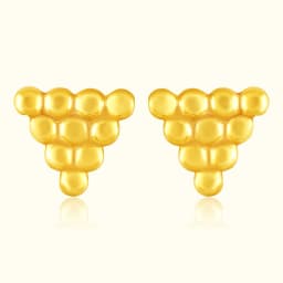 9CT Gold Beaded Triangle Tops