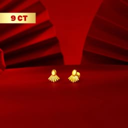 9CT Gold Shell Fan Tops