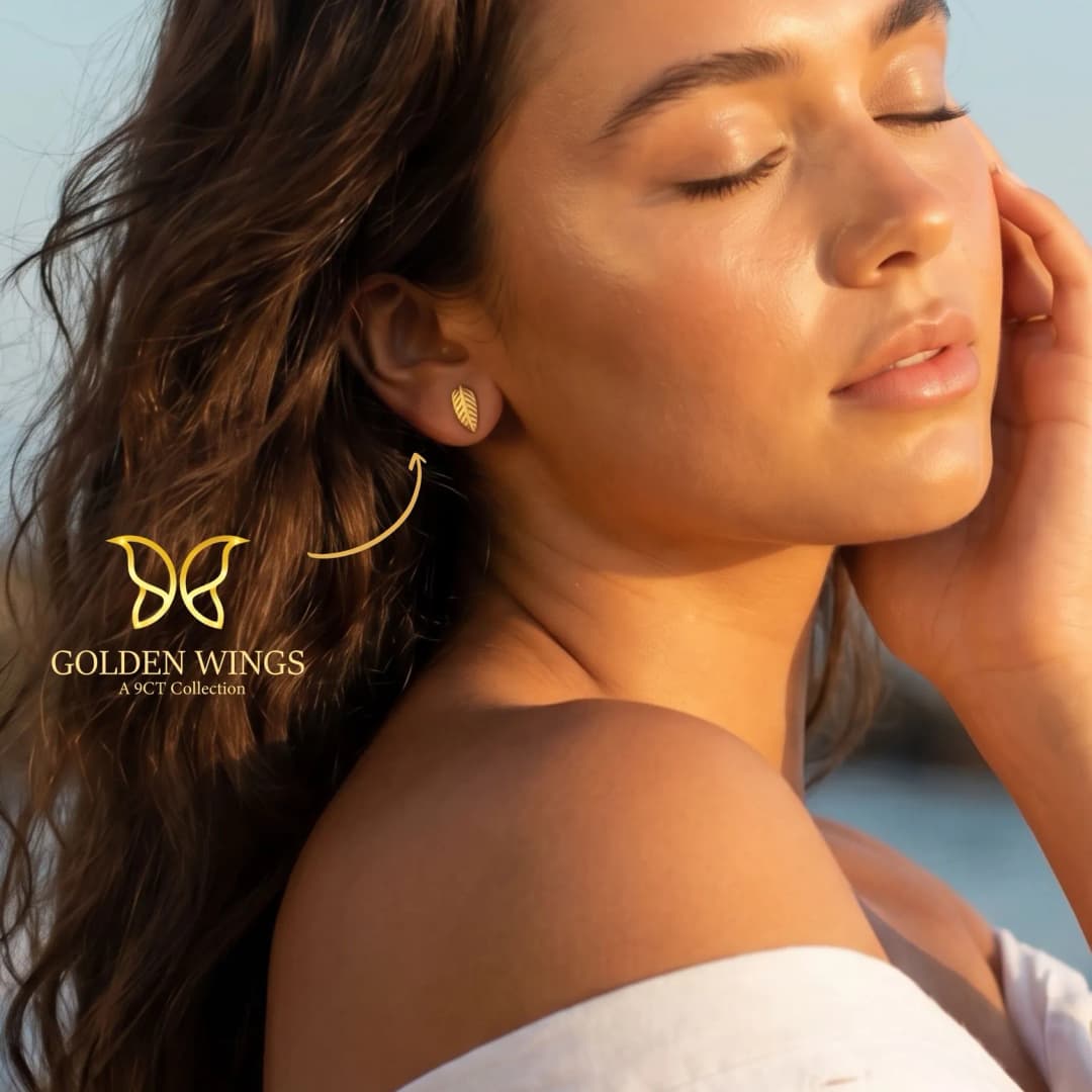 9CT Gold Leaf Earrings
