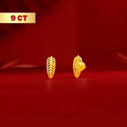 9CT Gold Leaf Earrings