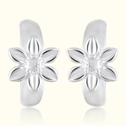 92.5 Sterling Silver Floral Ear Cuff